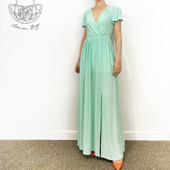 ASOS / Evening Bridesmaid Maxi Dress / Color Mint Green / Size US 0 - Picture 1 of 9